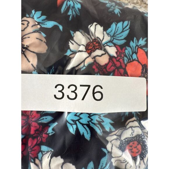 Caution Of The Wind Size M Dakr Floral Print Stretch Romper Colorful Pullover - Picture 10 of 10